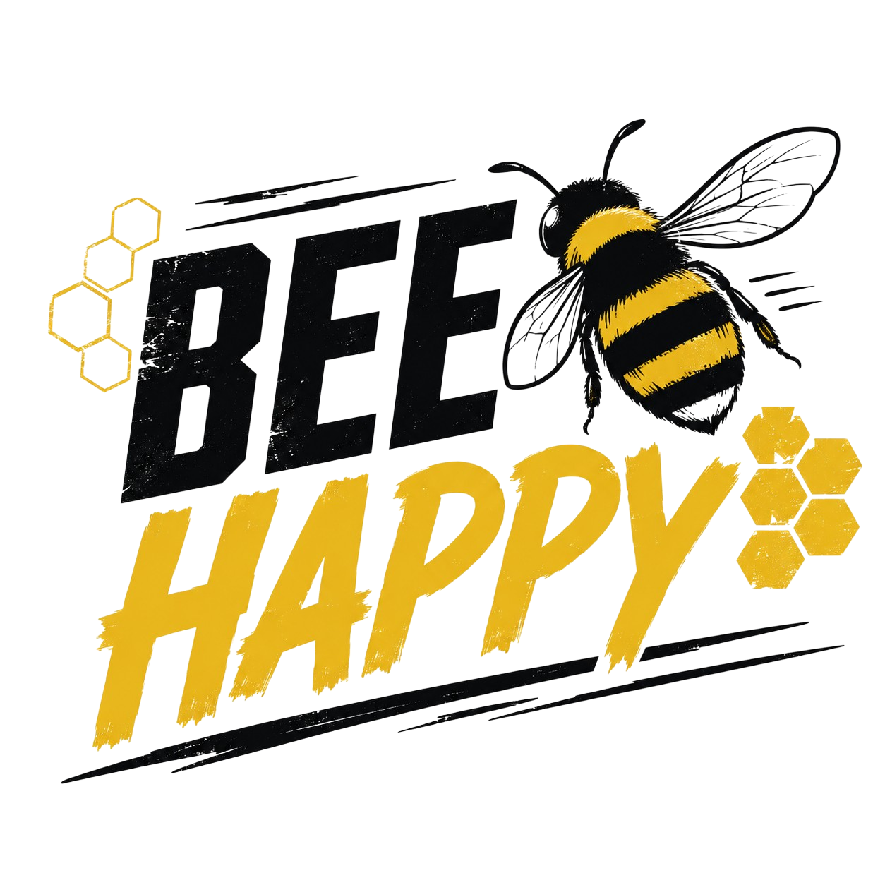 Be Happy Boy Bee Design DTF Transfer