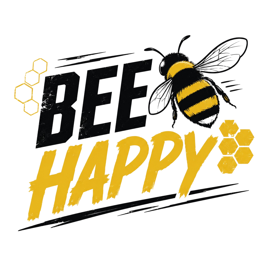 Be Happy Boy Bee Design DTF Transfer